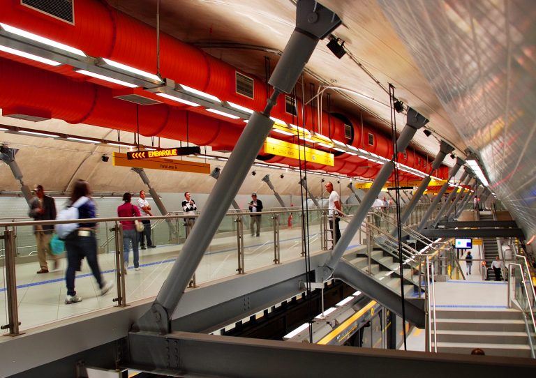 Línea de metro de São Paulo.